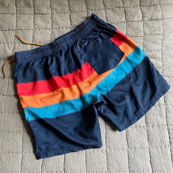 Striped Swim Trunks - Picture 2 of 3